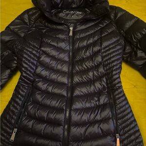 Calvin Klein Women's Black Quilted Lightweight Puffer Coat